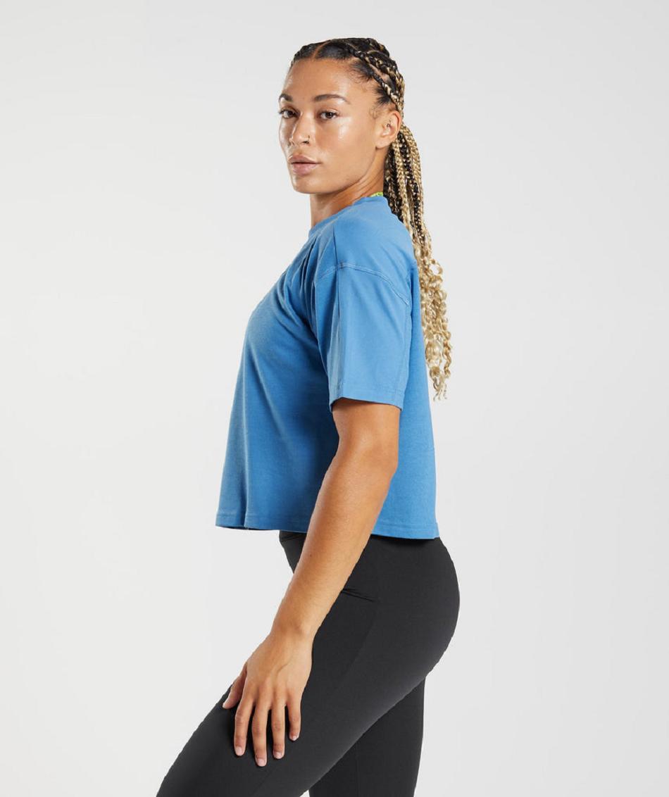 Corp Tops Gymshark Gs Power γυναικεια μπλε | GR_VV3453