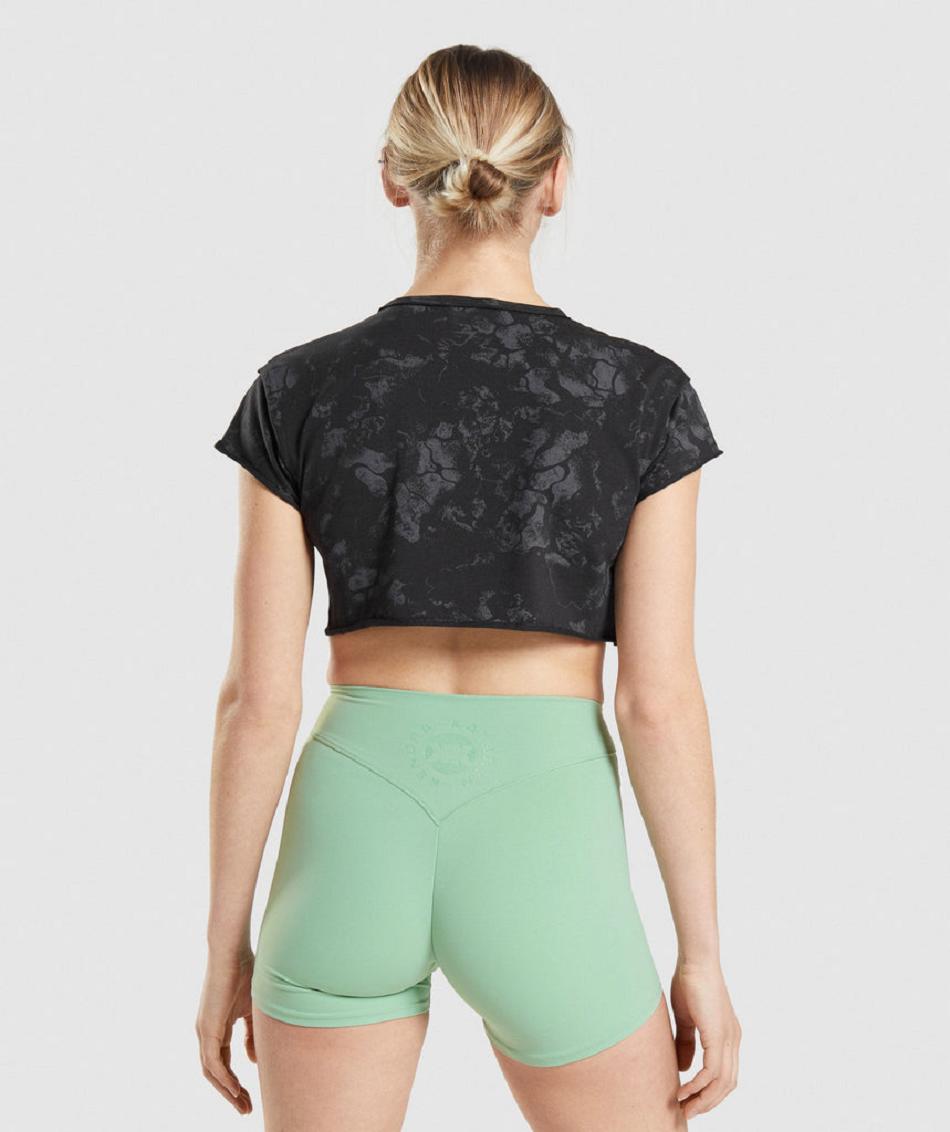 Corp Tops Gymshark Kk Fit Raw γυναικεια μαυρα καμουφλάζ | GR_EG6670