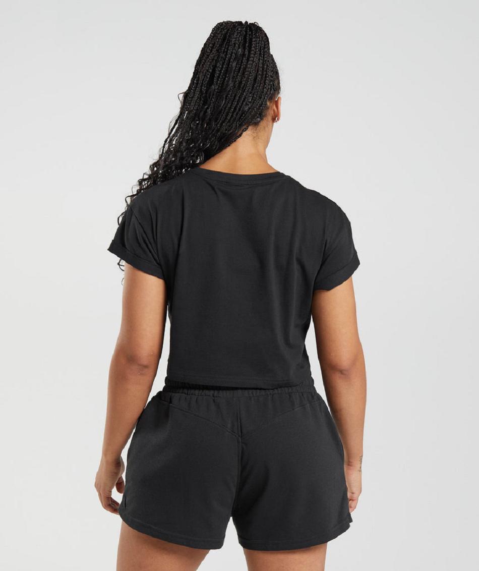 Corp Tops Gymshark Legacy γυναικεια μαυρα | GR_YJ5549