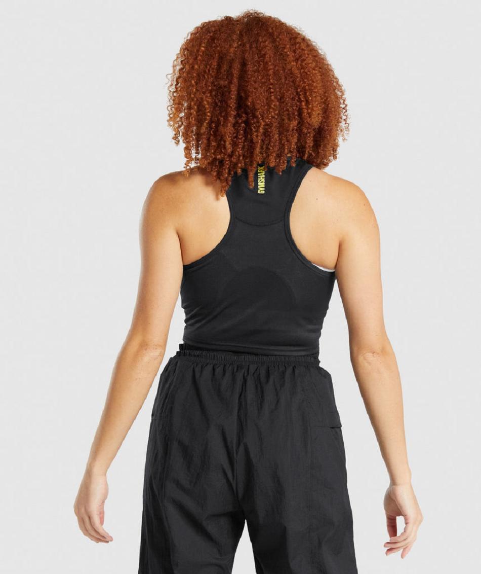 Corp Tops Gymshark Pulse γυναικεια μαυρα | GR_AZ7334