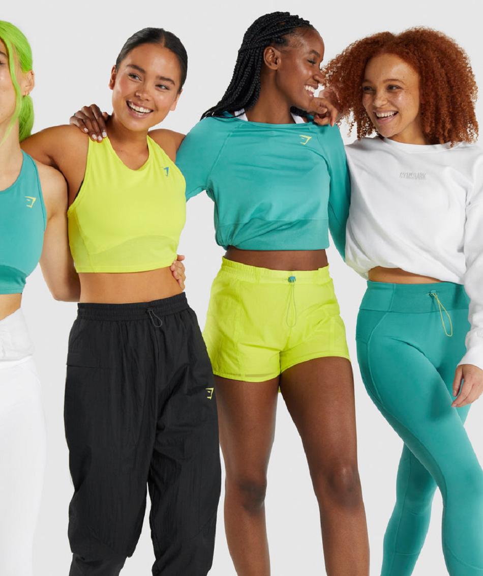 Corp Tops Gymshark Pulse γυναικεια κίτρινα | GR_R8864