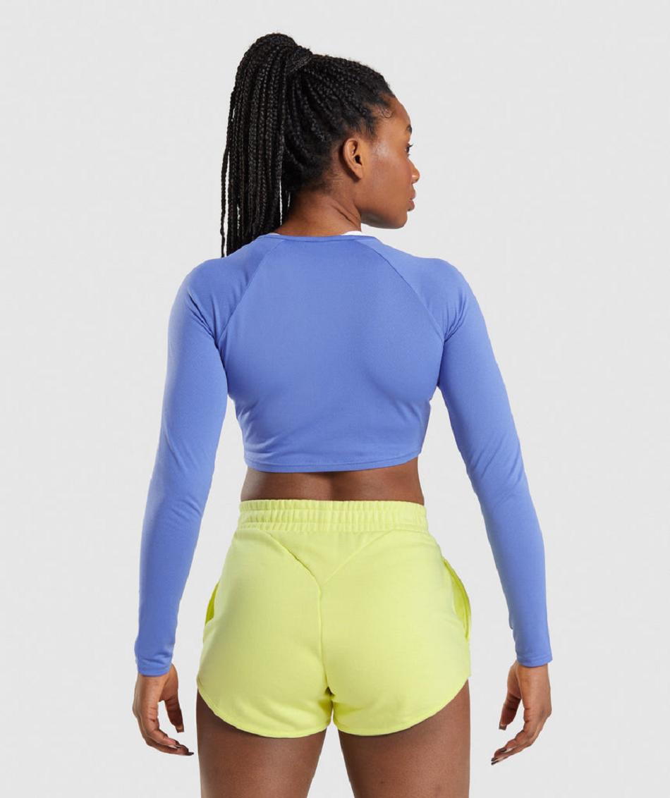 Corp Tops Gymshark Training Long Sleeve γυναικεια μπλε | GR_EC5504