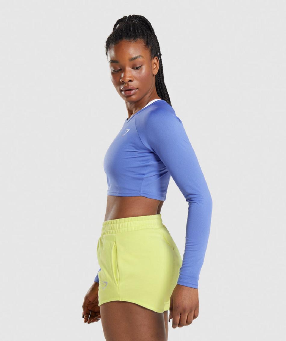 Corp Tops Gymshark Training Long Sleeve γυναικεια μπλε | GR_EC5504