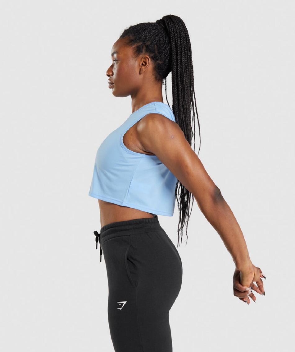 Corp Tops Gymshark Training γυναικεια μπλε | GR_EC3432