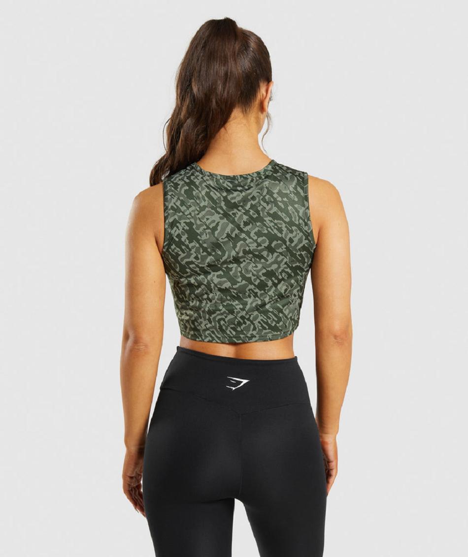 Corp Tops Gymshark Training γυναικεια πρασινο | GR_EG5097