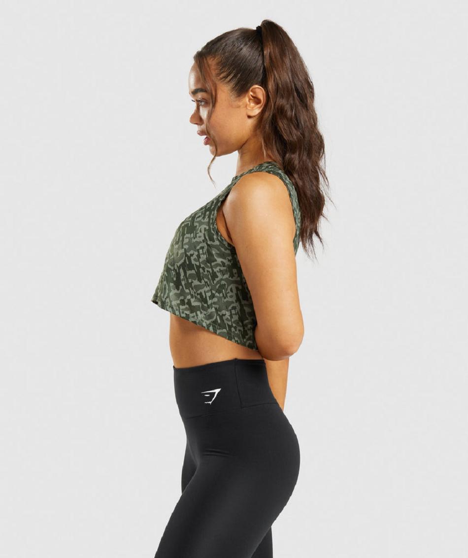 Corp Tops Gymshark Training γυναικεια πρασινο | GR_EG5097