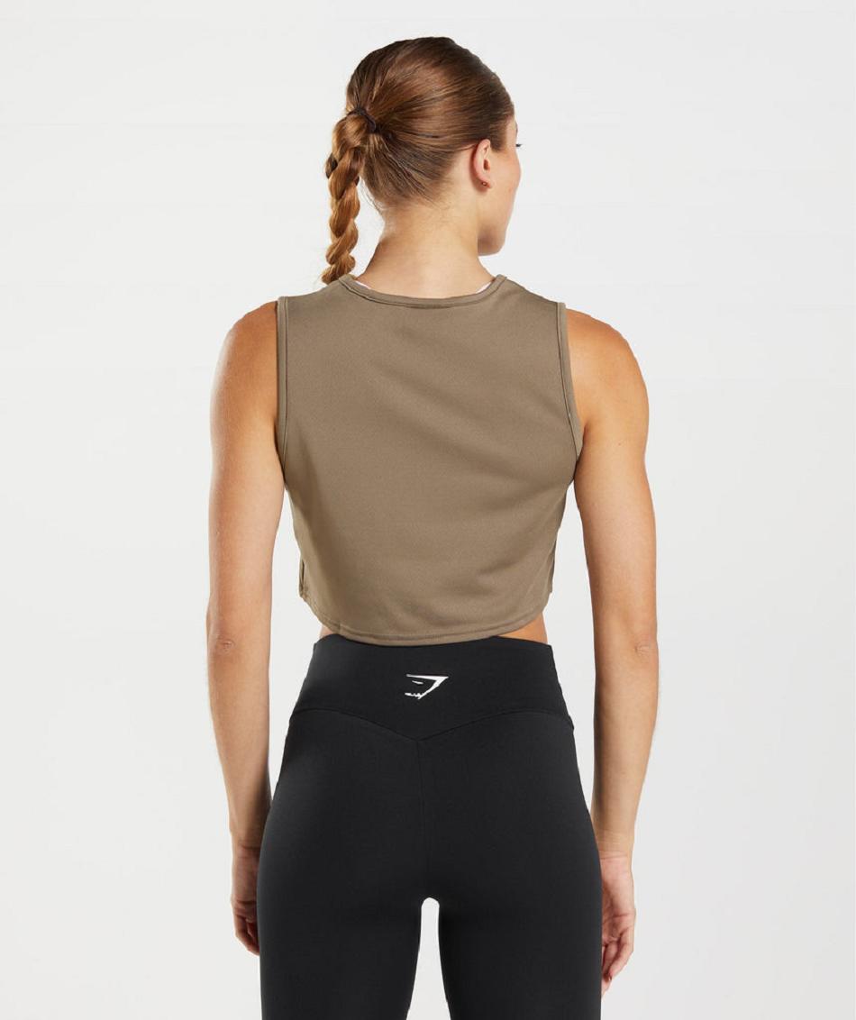 Corp Tops Gymshark Training γυναικεια καφε | GR_QZ7203