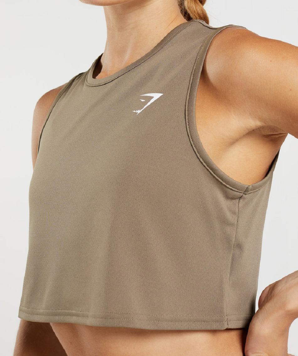 Corp Tops Gymshark Training γυναικεια καφε | GR_QZ7203