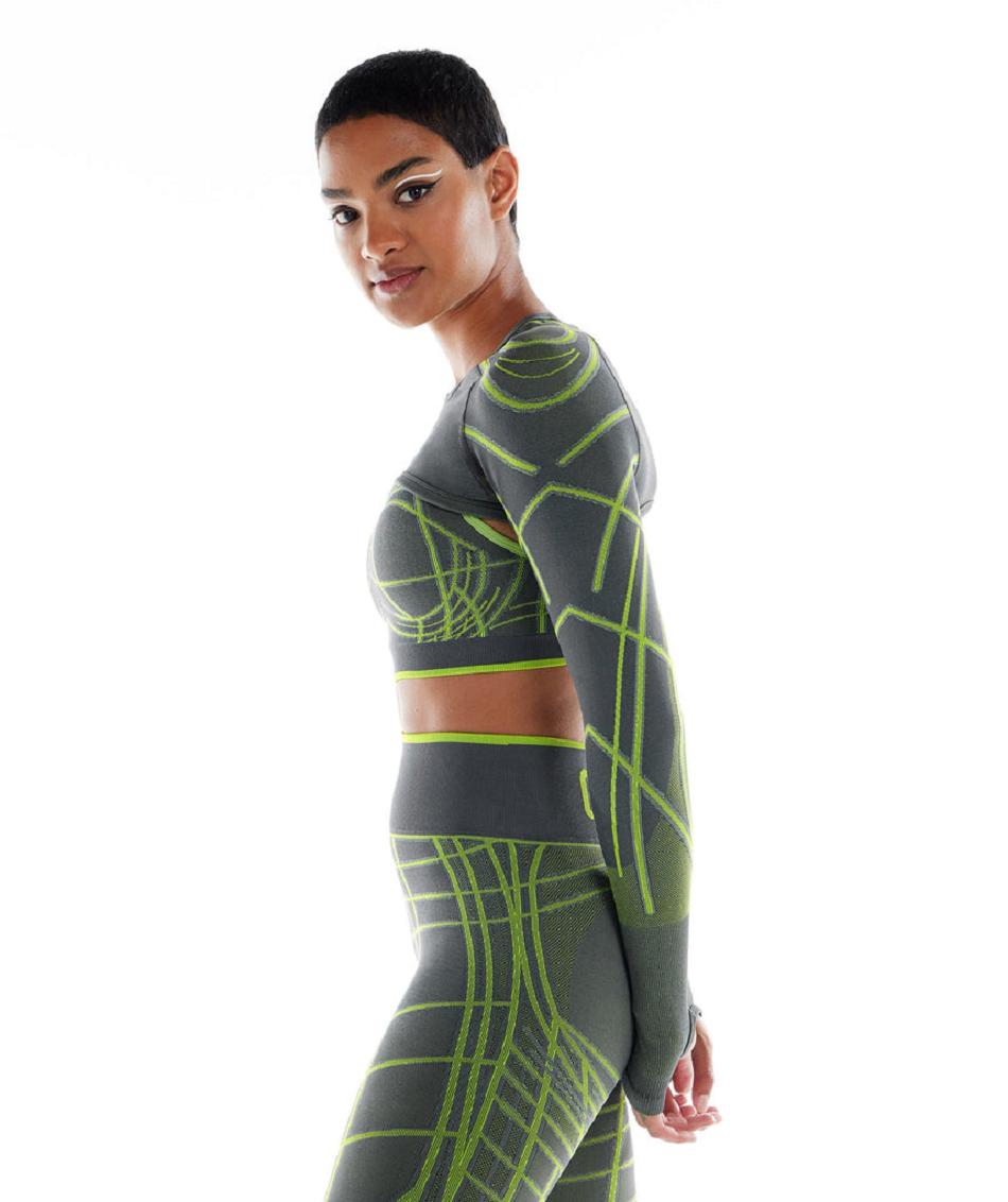 Corp Tops Gymshark Wtflex Linear Seamless Long Sleeve Shrug γυναικεια γκρι πρασινο ανοιχτο γκρι | GR_R9926