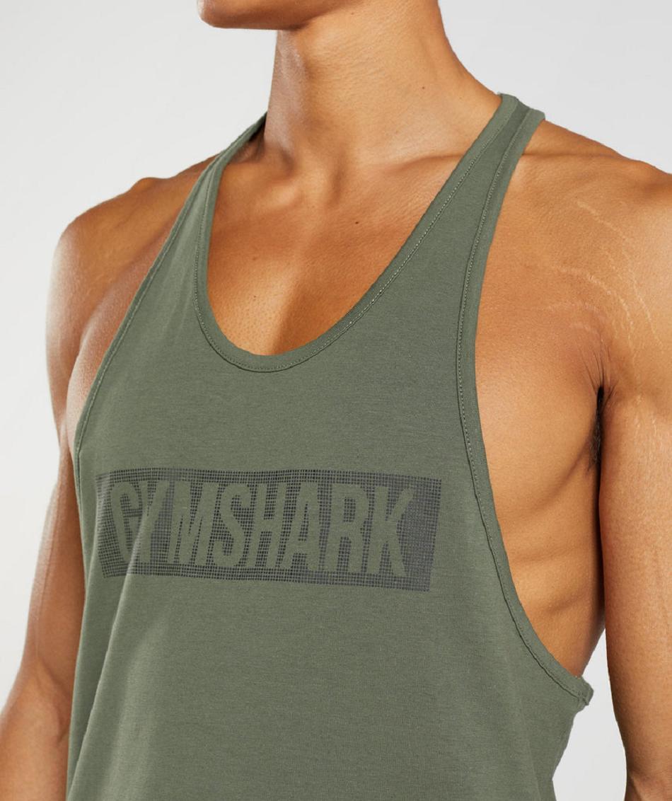 Stringers Gymshark Block ανδρικα Ελιά | GR_VV5192