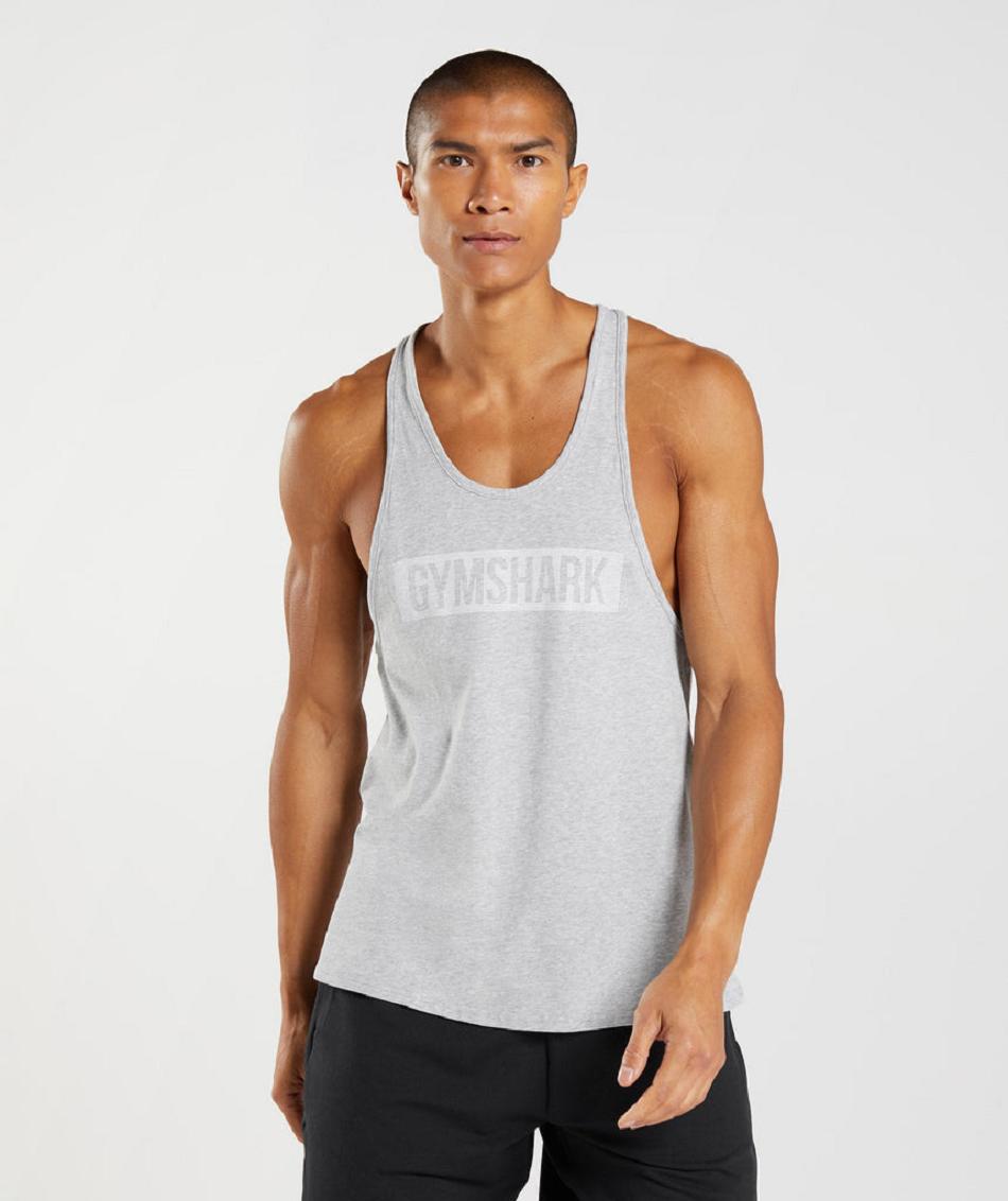 Stringers Gymshark Block ανδρικα ανοιχτο γκρι | GR_QX5790