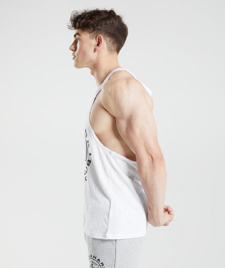 Stringers Gymshark Legacy ανδρικα ασπρα | GR_QZ8472