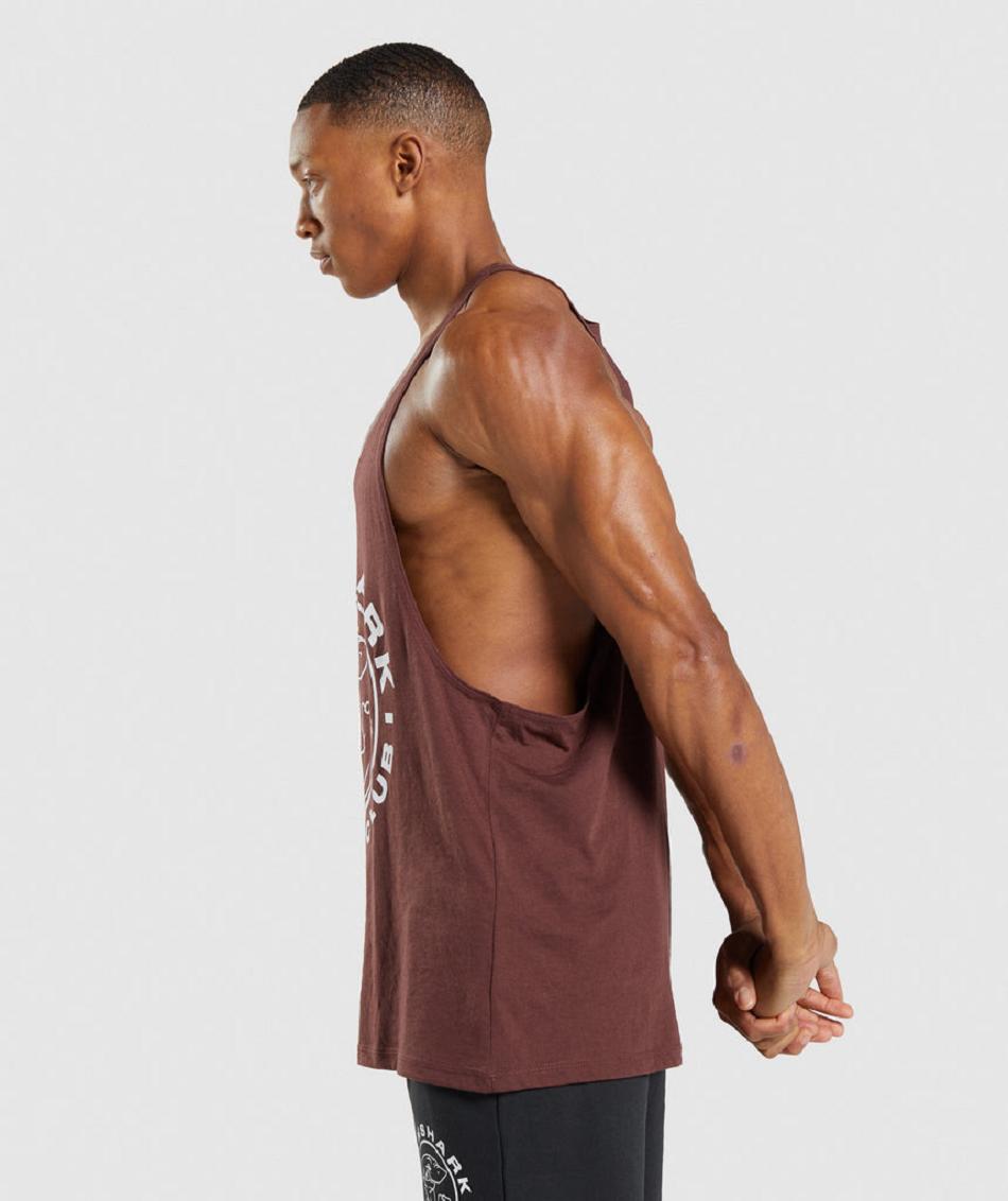 Stringers Gymshark Legacy ανδρικα ροζ καφε | GR_XC2571