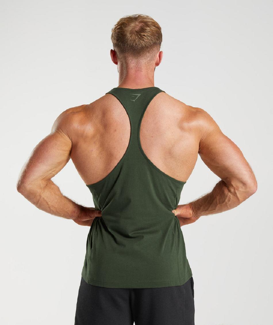 Stringers Gymshark Power ανδρικα Ελιά | GR_QX3425