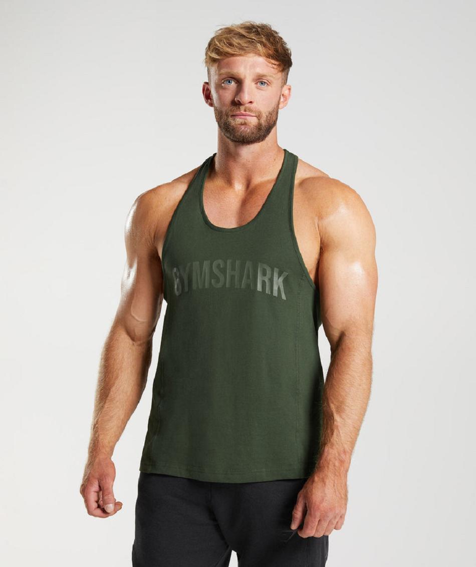 Stringers Gymshark Power ανδρικα Ελιά | GR_QX3425