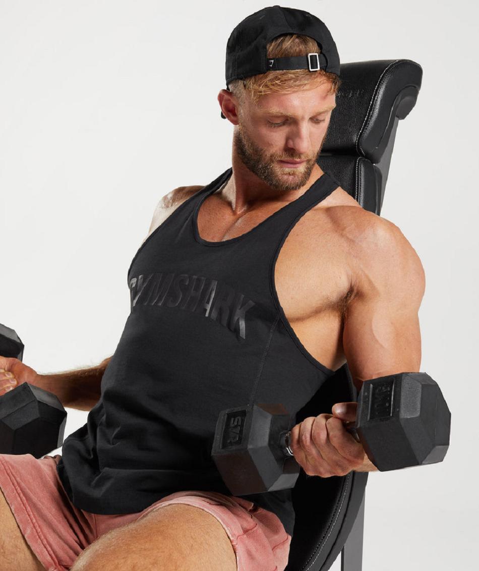 Stringers Gymshark Power ανδρικα μαυρα | GR_QZ6691