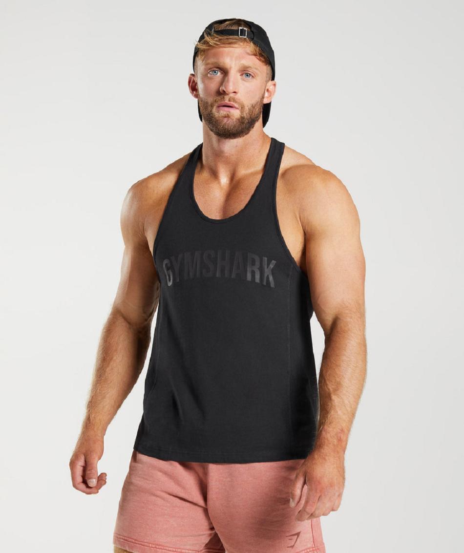 Stringers Gymshark Power ανδρικα μαυρα | GR_QZ6691