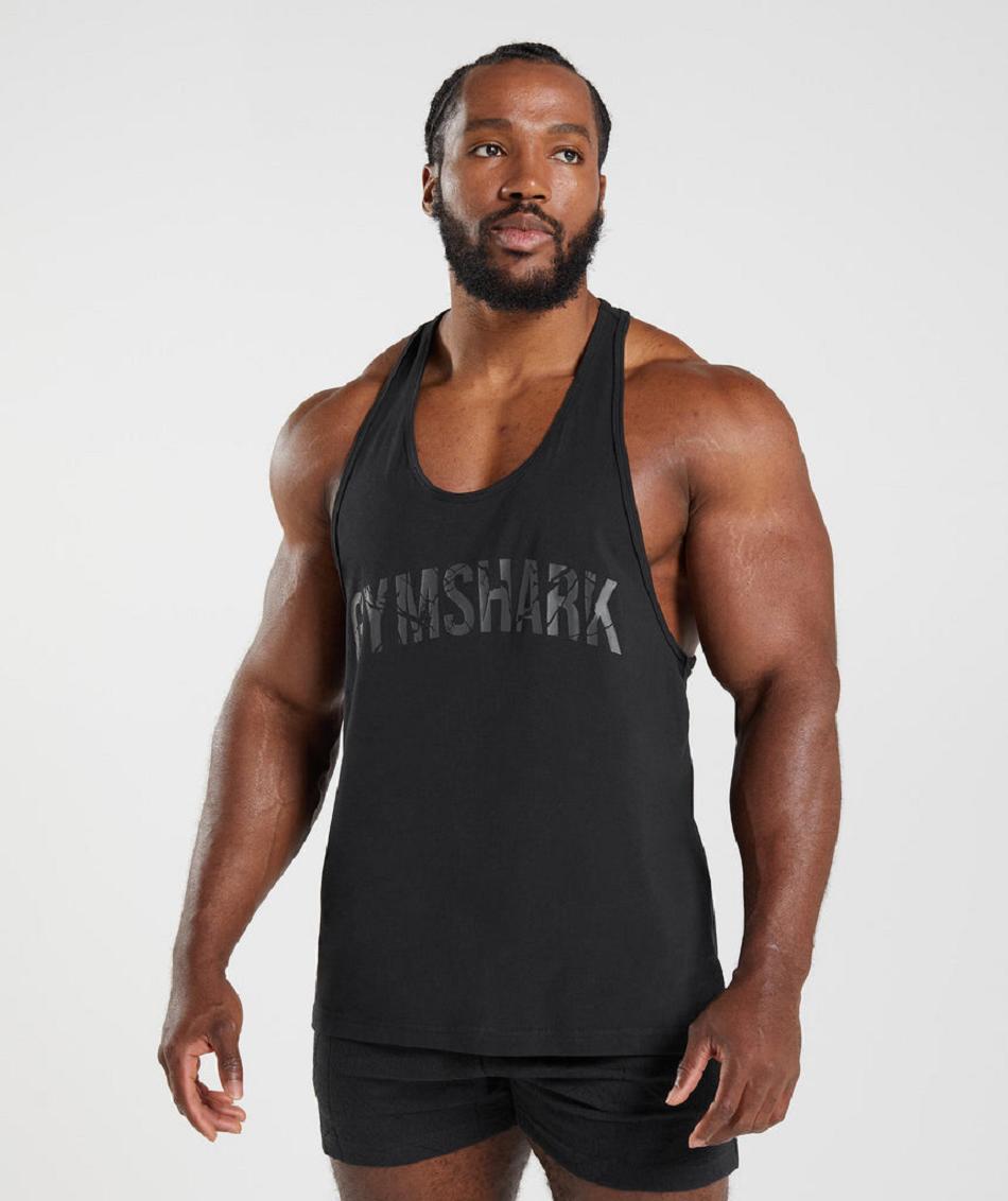 Stringers Gymshark Power ανδρικα μαυρα | GR_TC7681