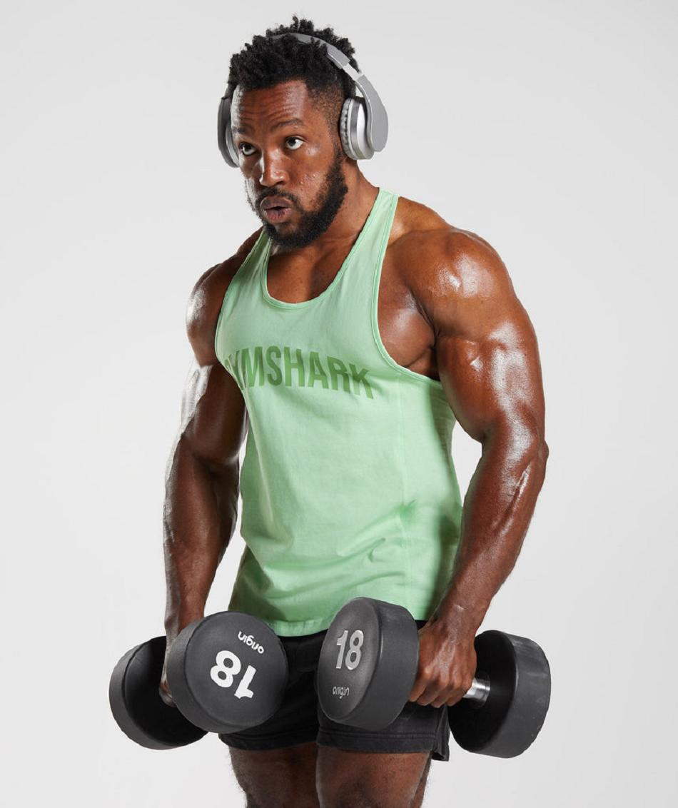 Stringers Gymshark Power ανδρικα πρασινο | GR_TH2260