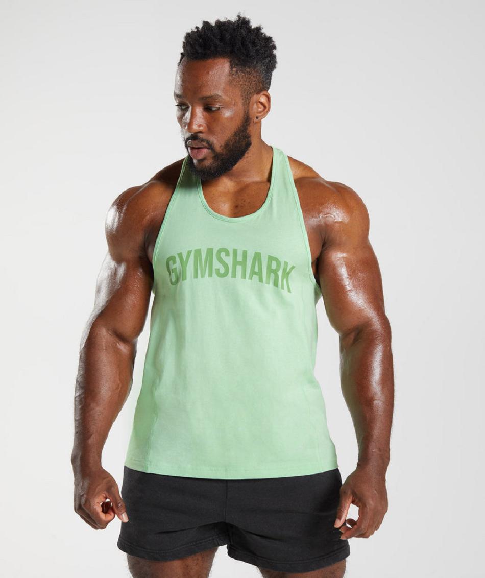 Stringers Gymshark Power ανδρικα πρασινο | GR_TH2260