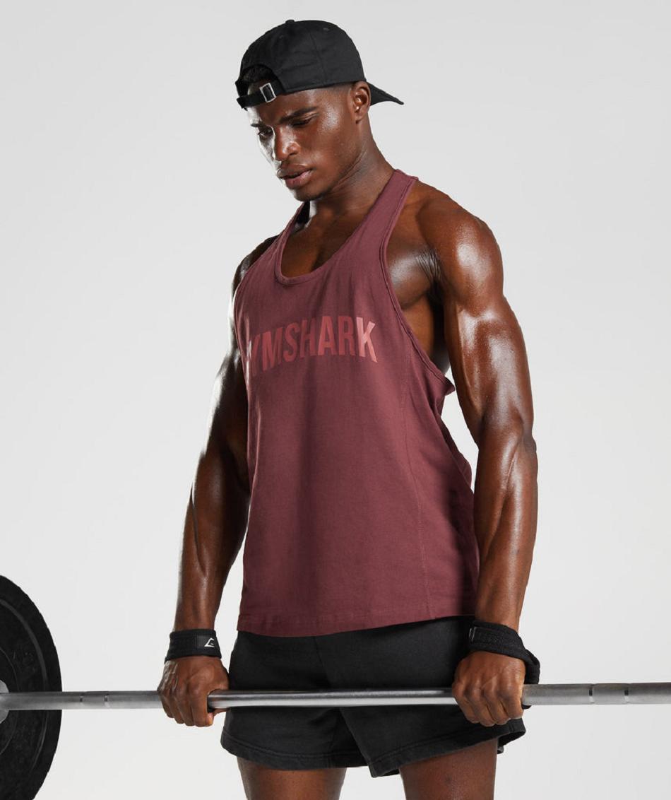 Stringers Gymshark Power ανδρικα ροζ καφε | GR_SU8082
