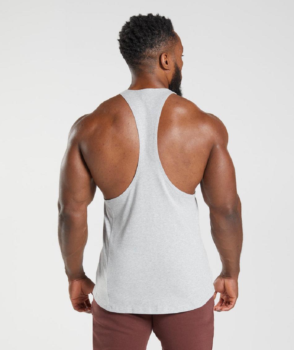Stringers Gymshark React ανδρικα ανοιχτο γκρι | GR_AZ8137