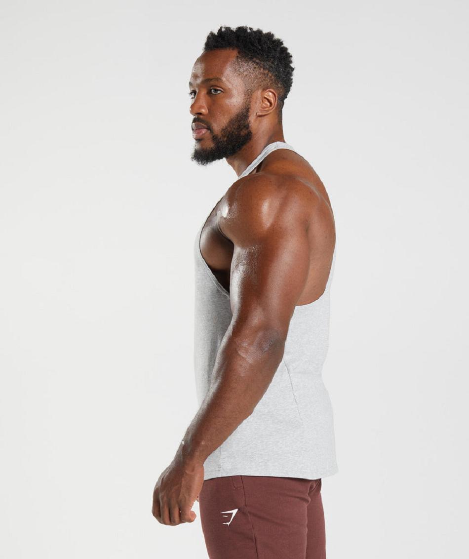 Stringers Gymshark React ανδρικα ανοιχτο γκρι | GR_AZ8137