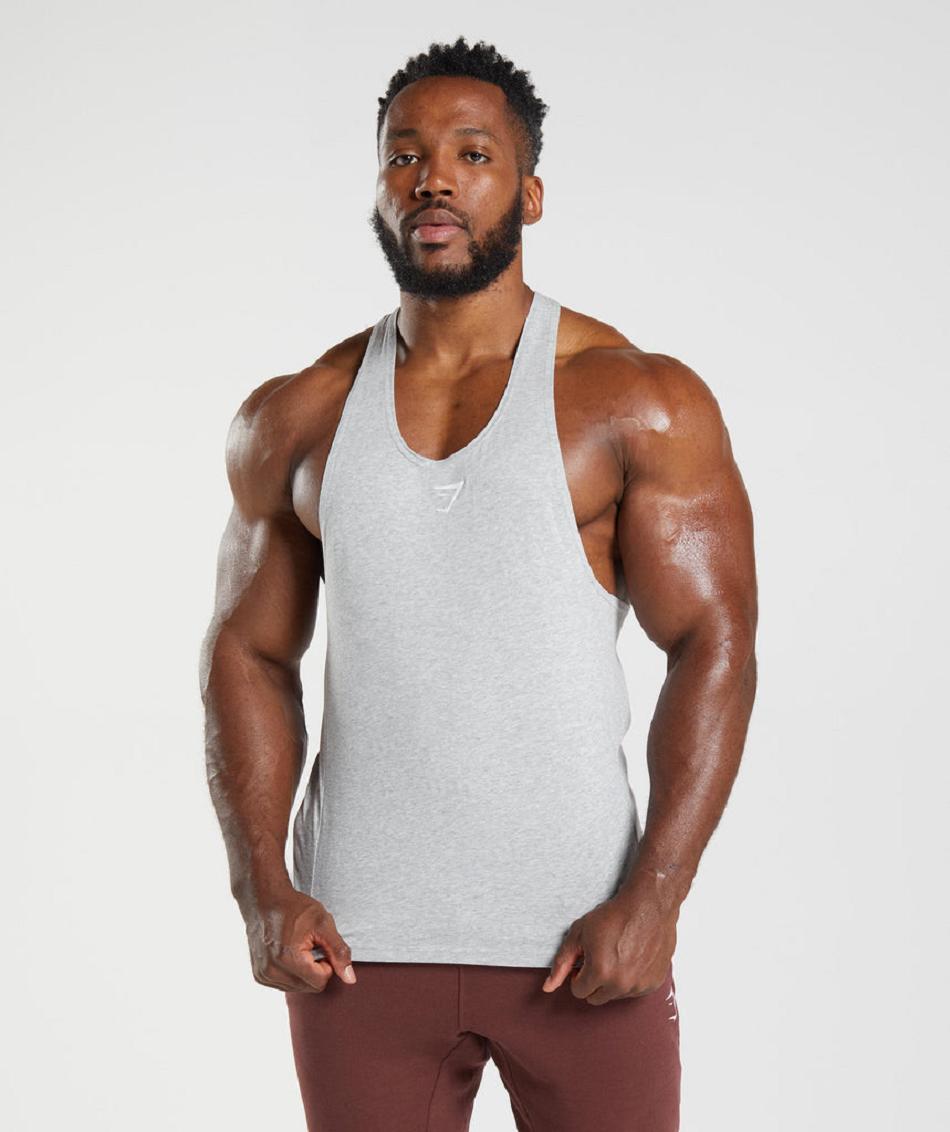 Stringers Gymshark React ανδρικα ανοιχτο γκρι | GR_AZ8137