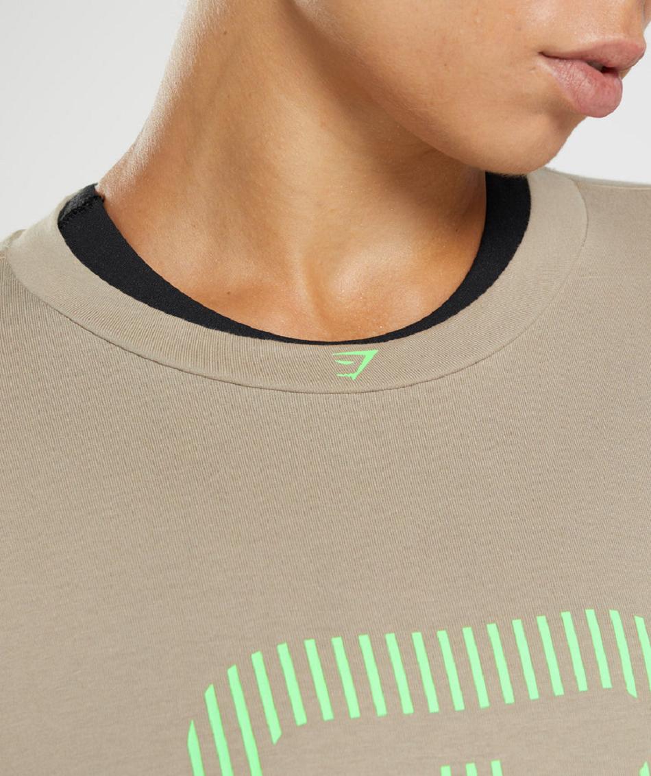 T Shirts Gymshark 315 Midi γυναικεια καφε ανοιχτο πρασινο | GR_NN9544