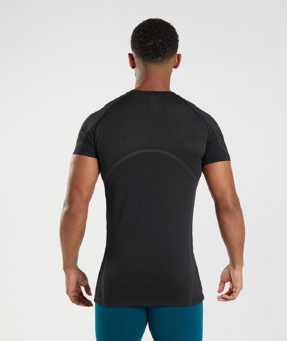 T Shirts Gymshark 315 Seamless ανδρικα μαυρα | GR_CR3603