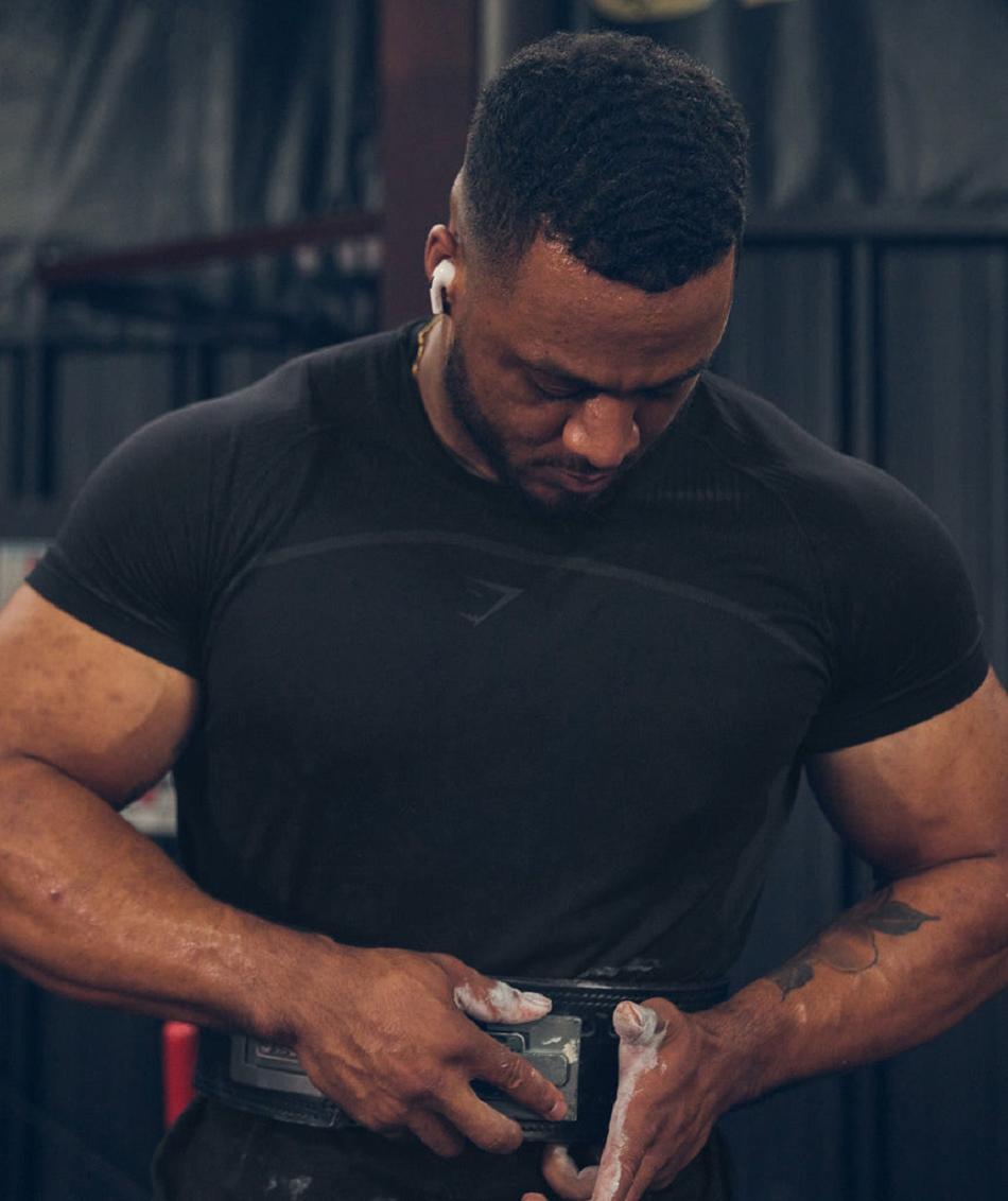 T Shirts Gymshark 315 Seamless ανδρικα μαυρα | GR_CR3603