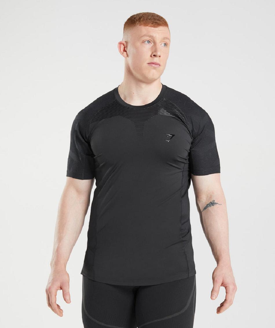 T Shirts Gymshark 315 ανδρικα μαυρα | GR_QX1445