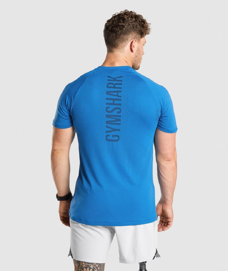 T Shirts Gymshark Apex Perform ανδρικα μπλε | GR_EE3267
