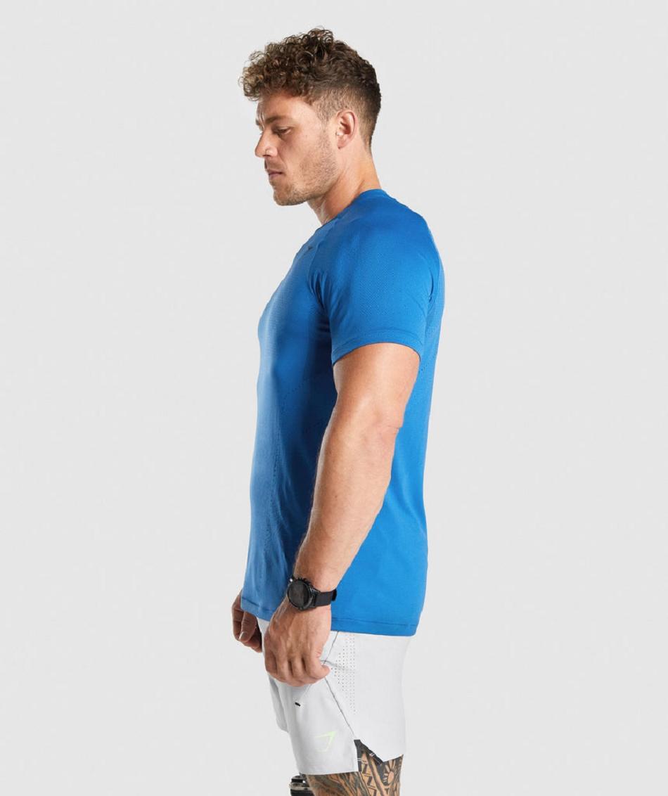 T Shirts Gymshark Apex Perform ανδρικα μπλε | GR_EE3267
