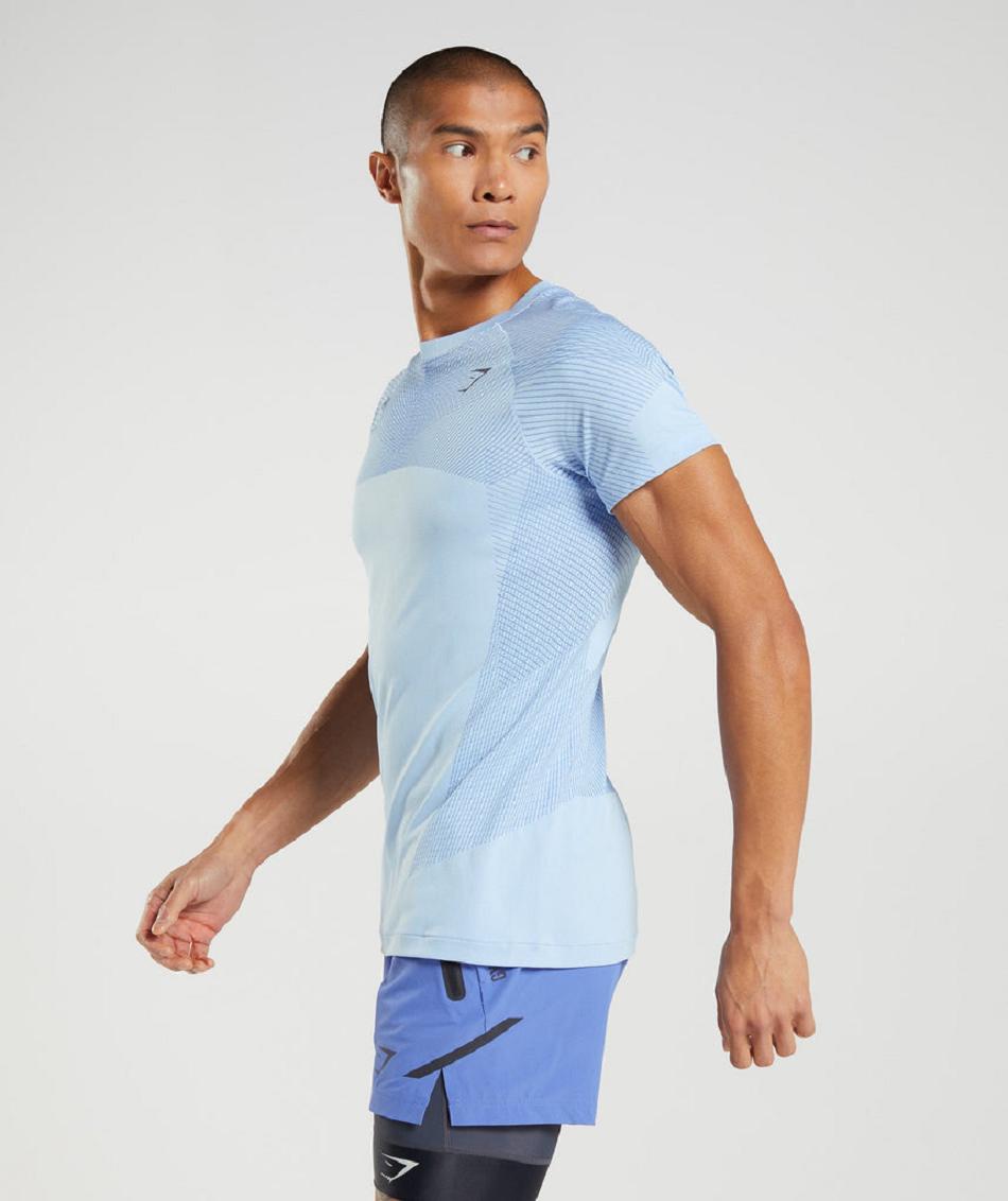 T Shirts Gymshark Apex Seamless ανδρικα Μπεζ μπλε | GR_TA9914