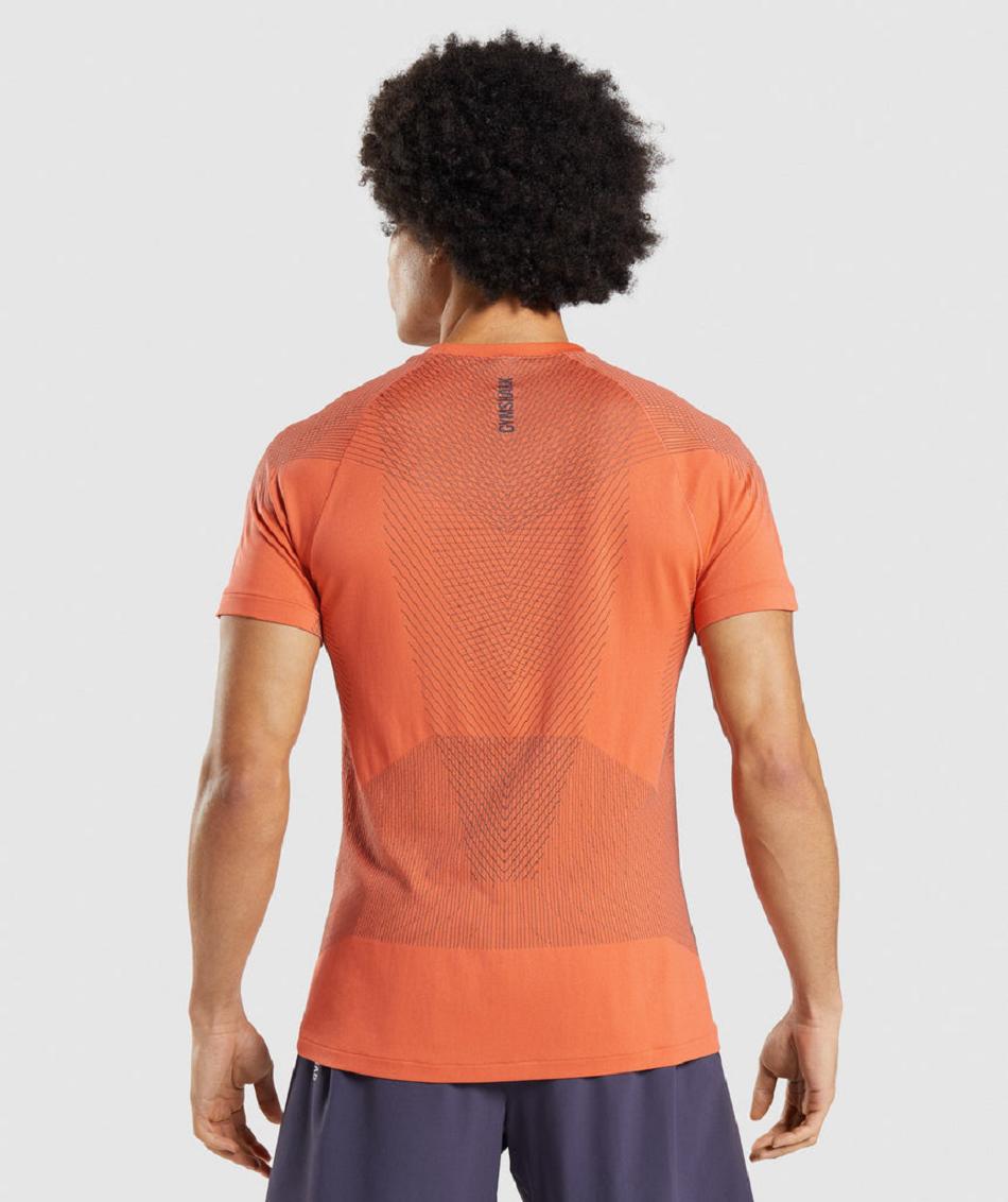T Shirts Gymshark Apex Seamless ανδρικα πορτοκαλι μαυρα γκρι | GR_QX2674