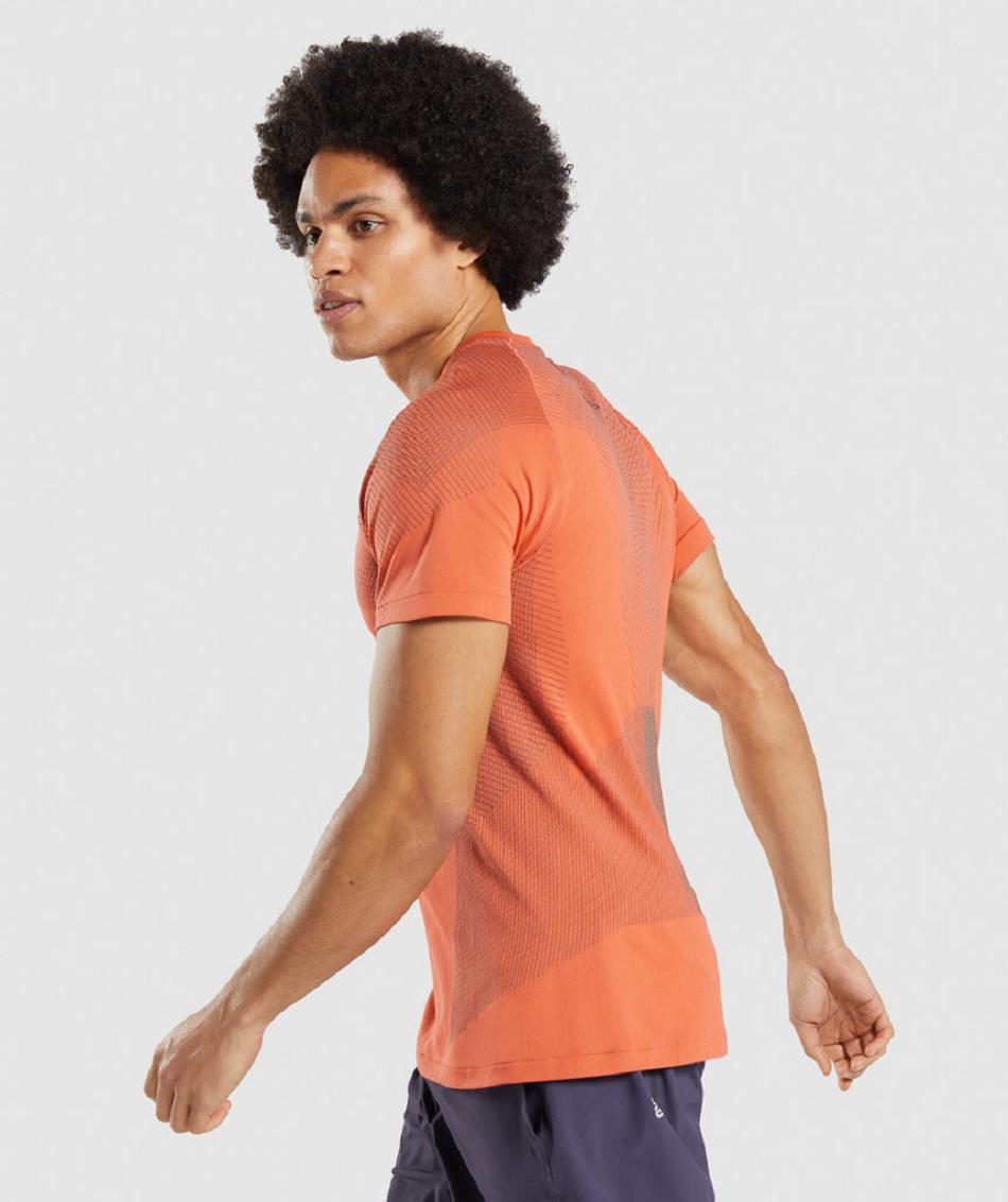 T Shirts Gymshark Apex Seamless ανδρικα πορτοκαλι μαυρα γκρι | GR_QX2674