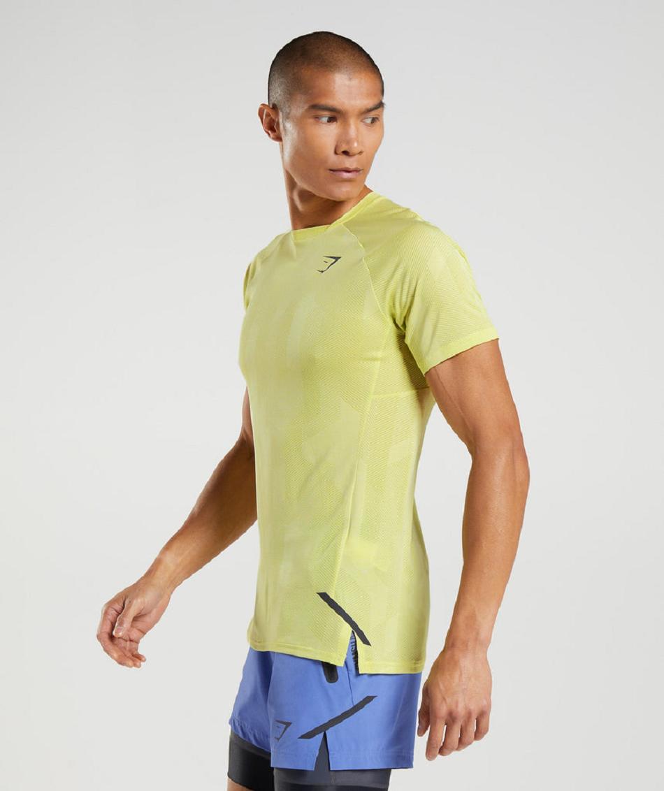 T Shirts Gymshark Apex ανδρικα πρασινο ασπρα | GR_AZ4476