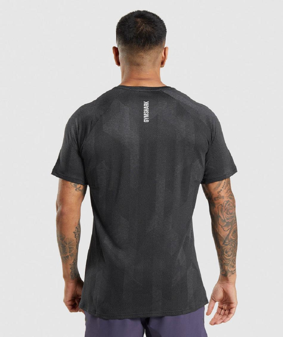 T Shirts Gymshark Apex ανδρικα μαυρα γκρι | GR_KO9710