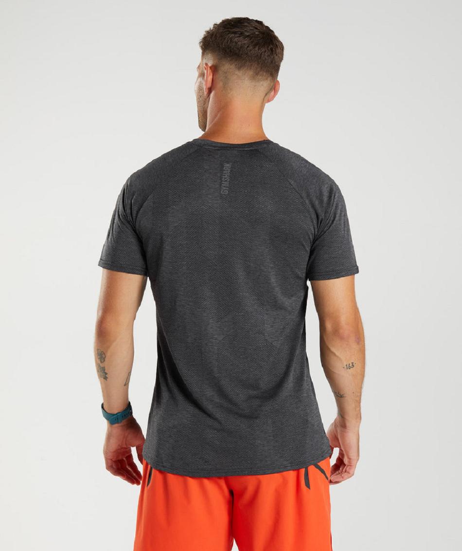 T Shirts Gymshark Apex ανδρικα μαυρα γκρι | GR_O4313