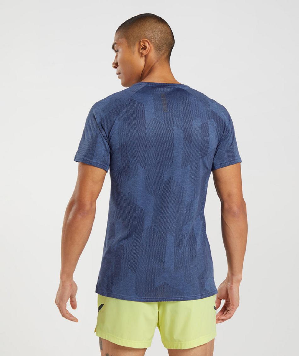 T Shirts Gymshark Apex ανδρικα μαυρα γκρι μπλε | GR_EG7963