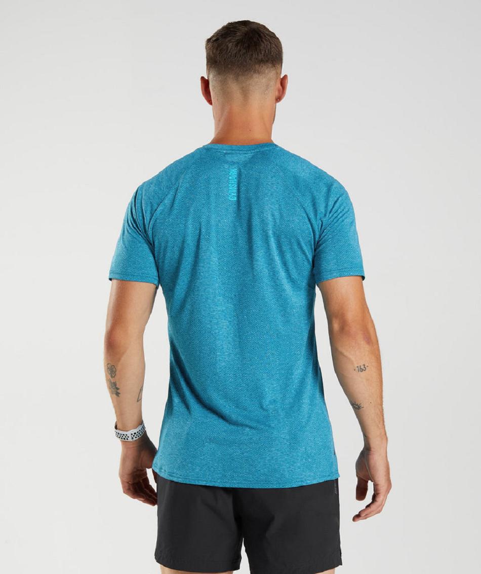T Shirts Gymshark Apex ανδρικα μπλε σκούρο γκρι μπλε | GR_MI1090