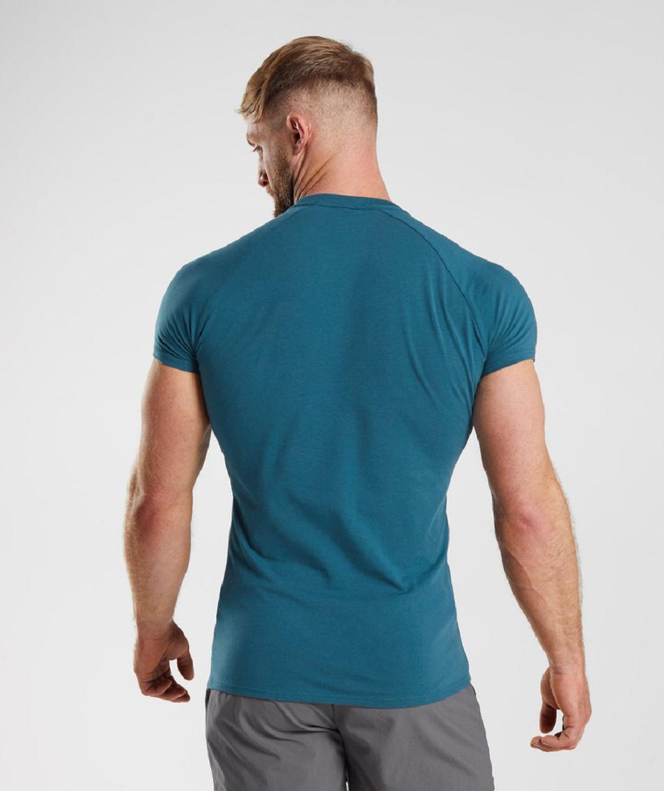 T Shirts Gymshark Apollo ανδρικα μπλε | GR_BO8677