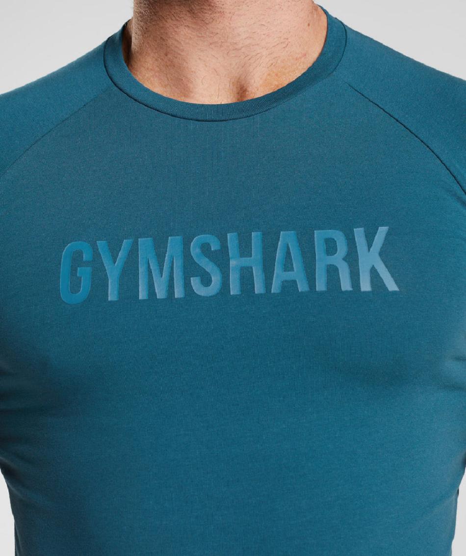 T Shirts Gymshark Apollo ανδρικα μπλε | GR_BO8677