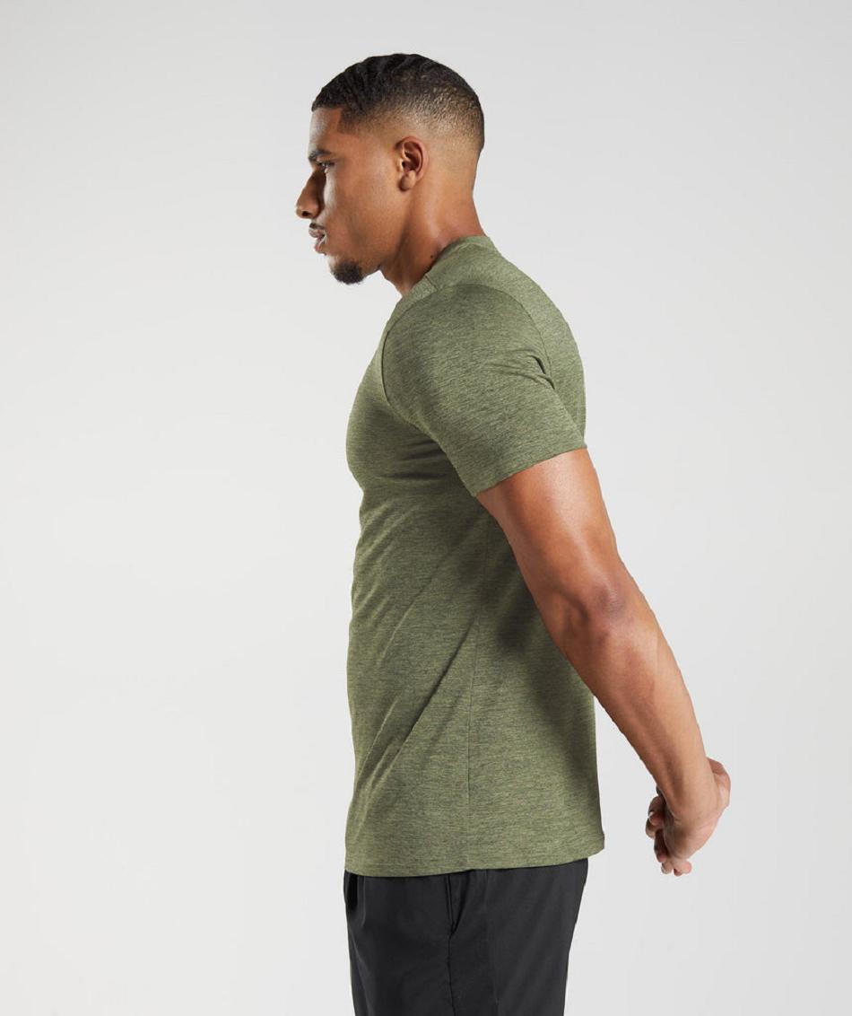 T Shirts Gymshark Arrival Marl ανδρικα Ελιά Ελιά | GR_V2787