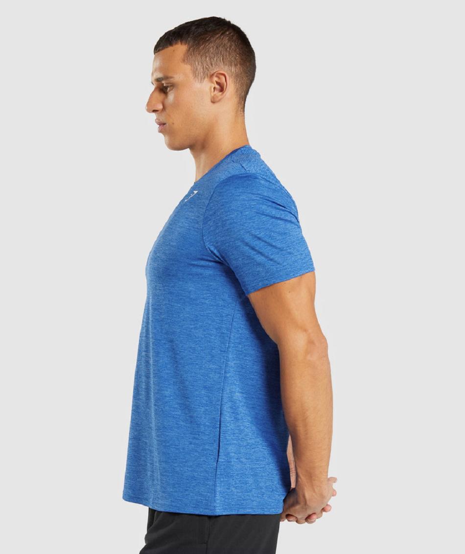T Shirts Gymshark Arrival Marl ανδρικα μπλε μπλε | GR_YQ1251