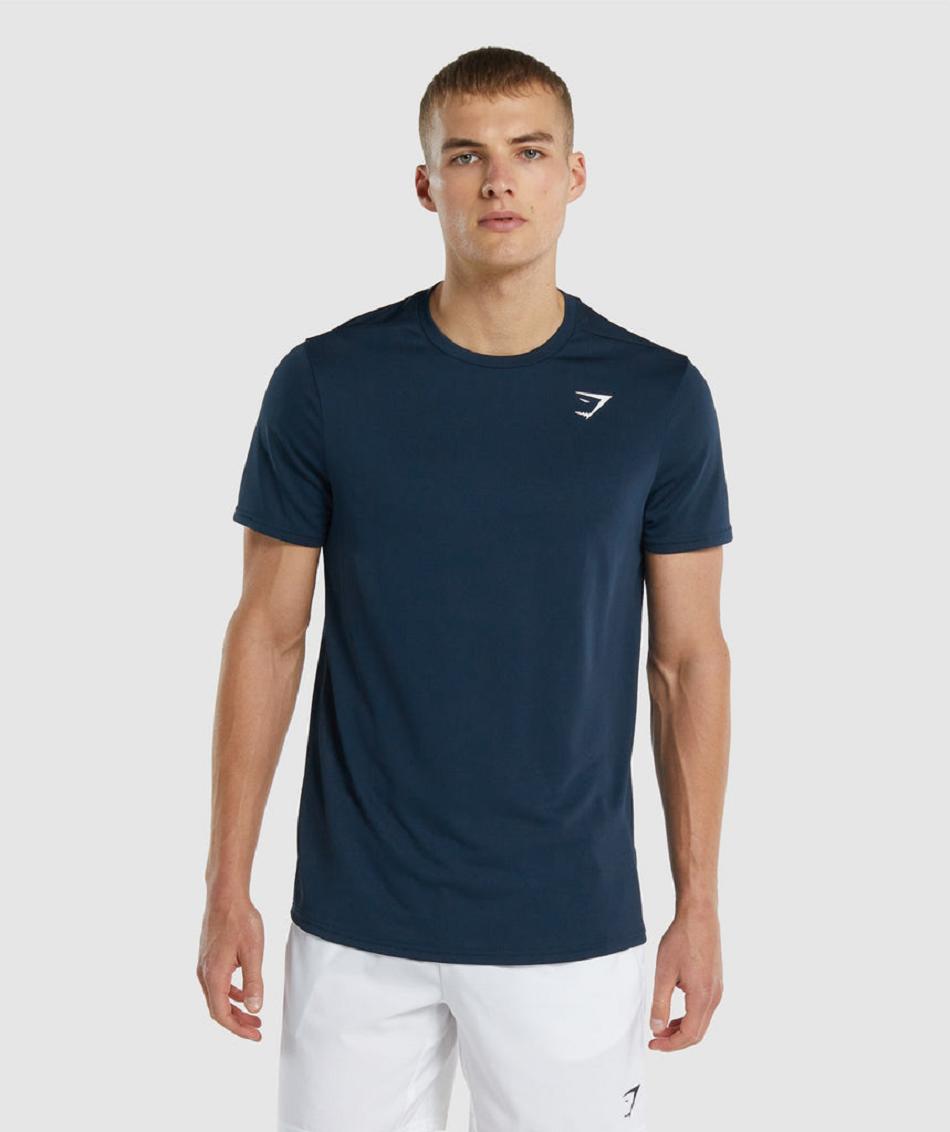 T Shirts Gymshark Arrival Regular Fit ανδρικα σκουρο μπλε | GR_SG8552