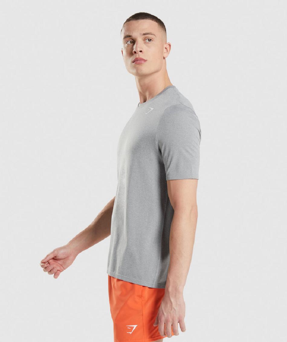 T Shirts Gymshark Arrival Seamless ανδρικα γκρι | GR_XC8934