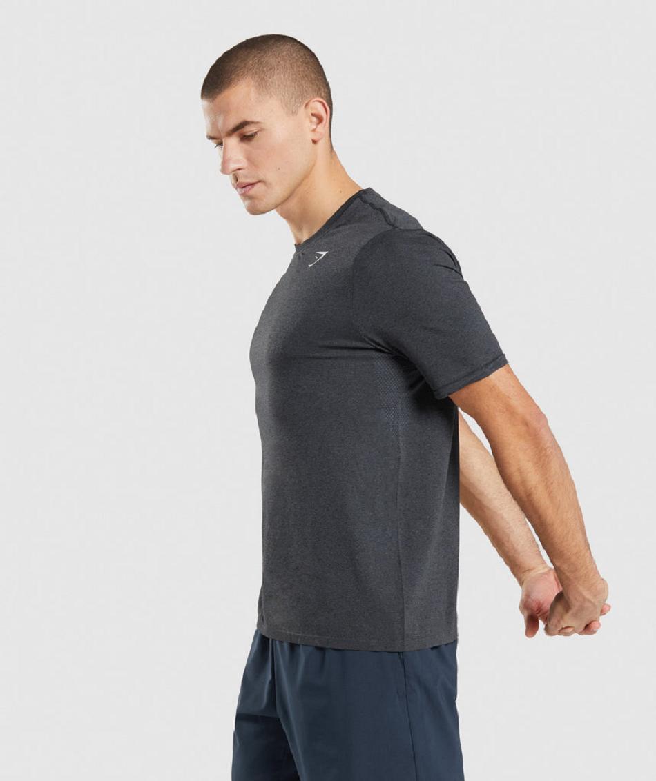 T Shirts Gymshark Arrival Seamless ανδρικα μαυρα | GR_MI4839