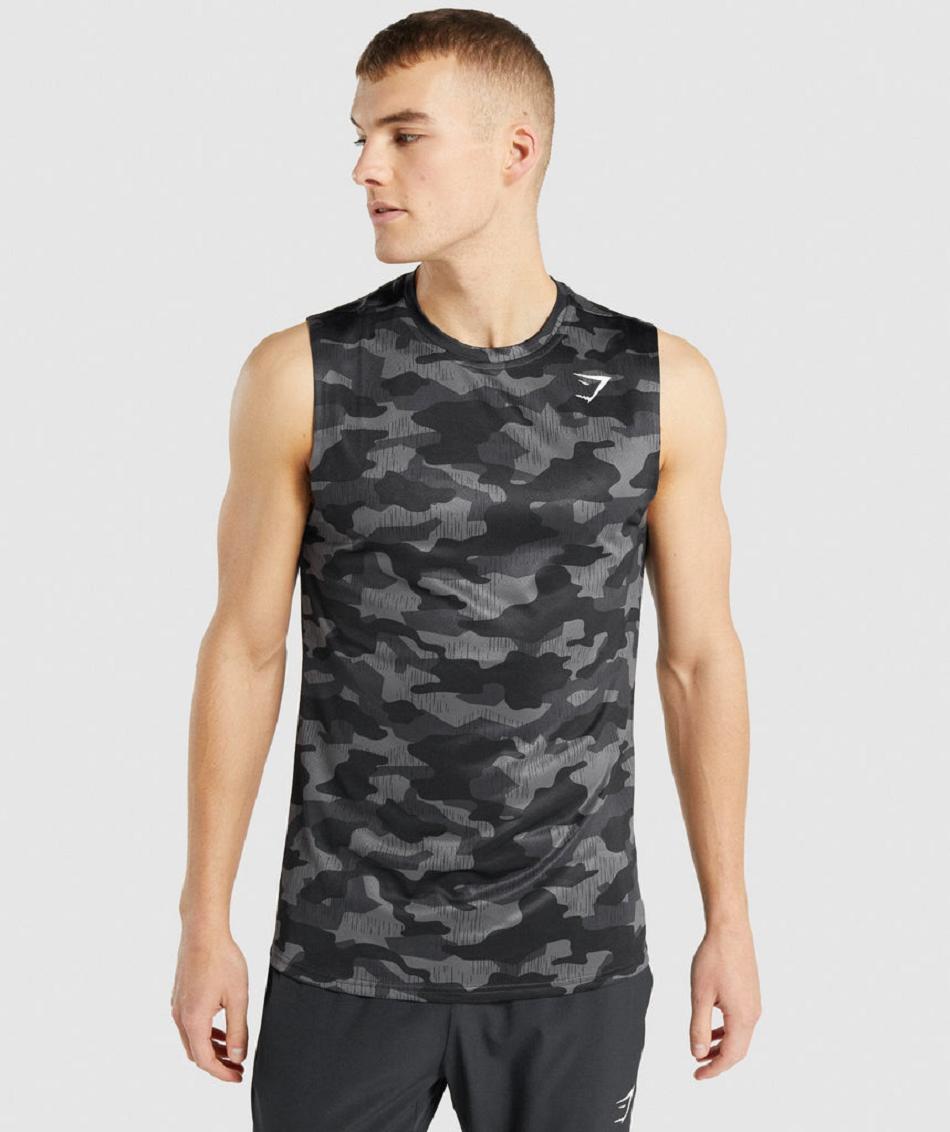 T Shirts Gymshark Arrival Sleeveless ανδρικα γκρι | GR_NN8450